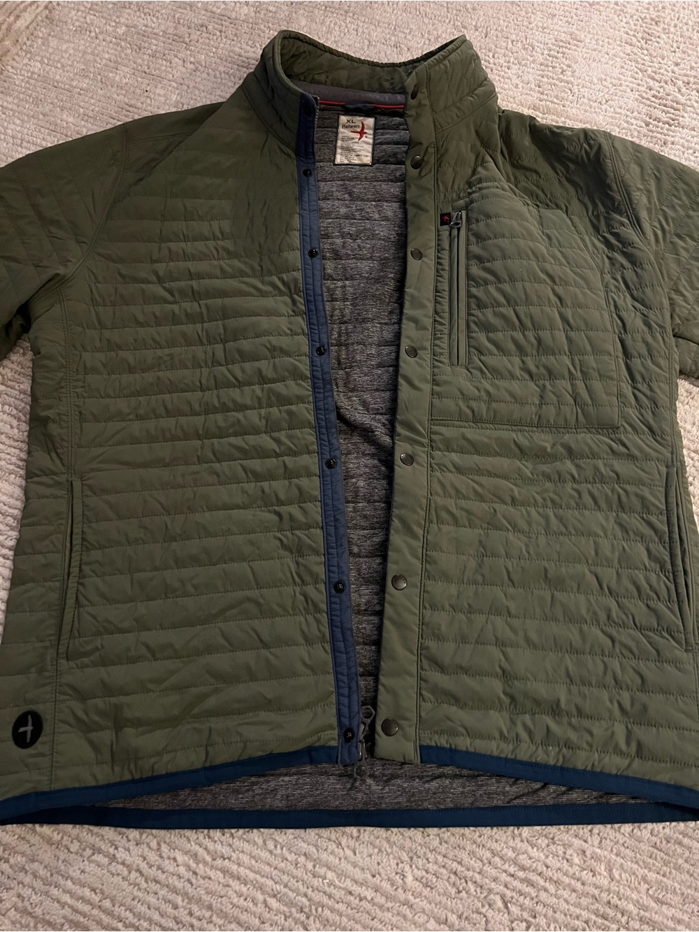 Relwen Olive Green Quilted Insulated Puffer Jacket - Men's - Picture 2 of 4